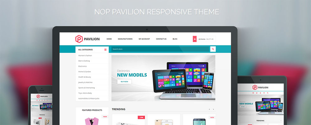 nopcommerce pavilion responsive theme