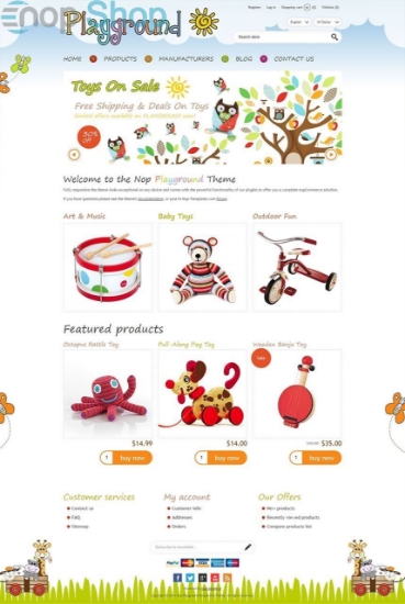 تصویر 1 تم  ناپ کامرس - playground-responsive-theme-for-nopcommerce