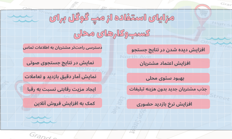 مزایای گوگل مپ